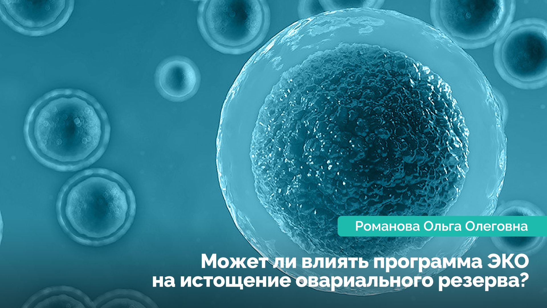 Может ли влиять программа ЭКО на истощение овариального резерва? Романова Ольга Олеговна