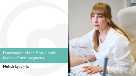 Examination of the female body in case of non-pregnancy